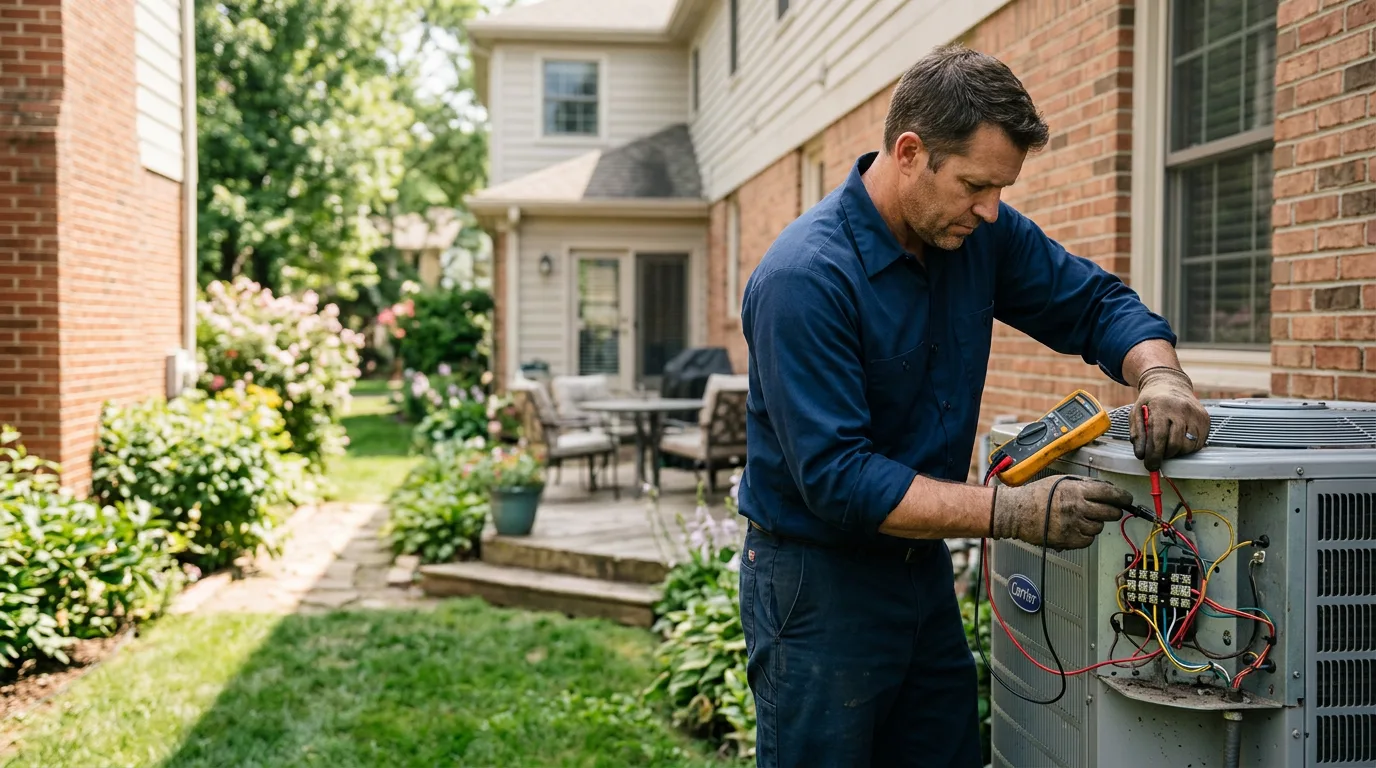 HVAC technician working near Temple, PA